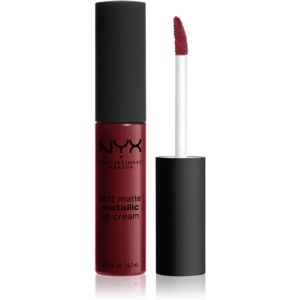NYX Professional Makeup Soft Matte Metallic Lip Cream tekutá rtěnka s metalicky matným finišem odstín 04 Budapest 6.7 ml