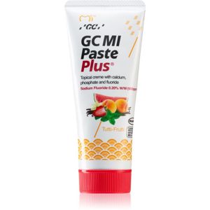 GC MI Paste Plus remineralizační ochranný krém pro citlivé zuby s fluoridem příchuť Tutti Frutti 35 ml