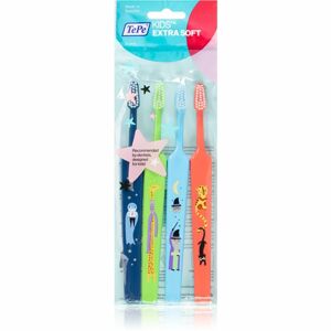 TePe Kids Extra Soft zubní kartáčky pro děti extra soft 4 ks barevné varianty Extra Soft