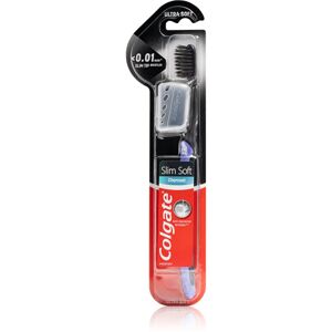 Colgate Slim Soft Charcoal zubní kartáček s aktivním uhlím soft