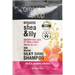 Organic Shop Organic Shea & Lily hydratační šampon pro lesk a hebkost vlasů 6 ml