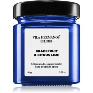 Vila Hermanos Apothecary Cobalt Blue Grapefruit & Citrus Lime vonná svíčka 150 g