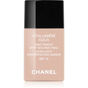 Chanel Vitalumière Aqua ultra lehký make-up pro zářivý vzhled pleti odstín 22 Beige Rosé SPF 15 30 ml
