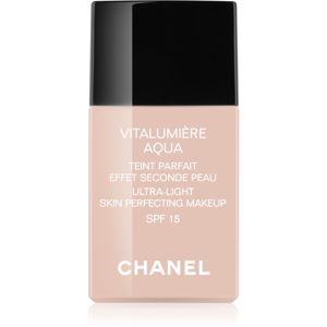 Chanel Vitalumière Aqua ultra lehký make-up pro zářivý vzhled pleti odstín 50 Beige SPF 15 30 ml