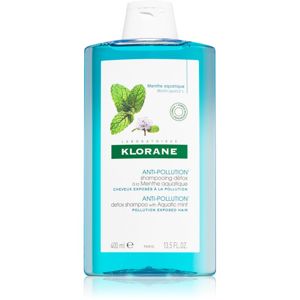 Klorane Máta Vodní čisticí detoxikační šampon pro vlasy vystavené znečištěnému ovzduší 400 ml