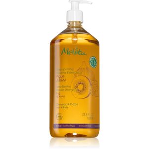 Melvita Extra-Gentle Shower Shampoo sprchový šampon na vlasy a tělo Fig & Kiwi 1000 ml