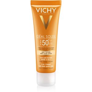 Vichy Idéal Soleil tónovaná péče proti pigmentovým skvrnám 3 v 1 SPF 50+ 50 ml