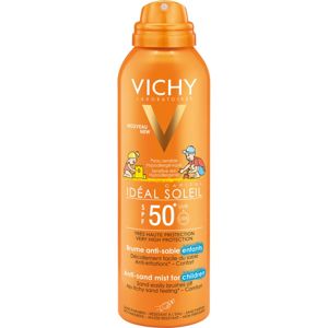Vichy Idéal Soleil Capital jemný ochranný sprej odpuzující písek pro děti SPF 50+ 200 ml