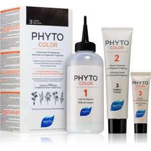 Phyto Color barva na vlasy bez amoniaku odstín 3 Dark Brown 1 ks