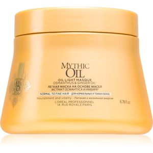 L’Oréal Professionnel Mythic Oil lehká olejová maska pro normální až jemné vlasy bez parabenů a silikonů 200 ml