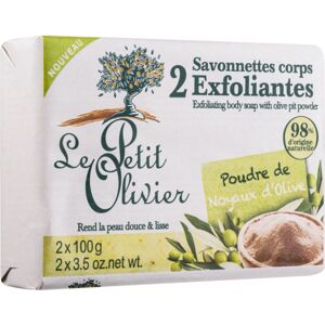Le Petit Olivier Olive peelingové mýdlo 2 x100 g