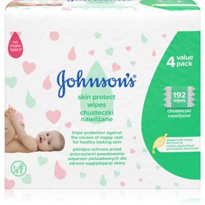 Johnson's Baby Skin Protect dětské jemné vlhčené ubrousky 192 ks