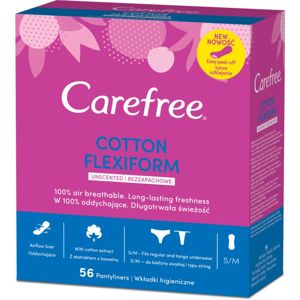 Carefree Cotton Flexiform slipové vložky bez parfemace 56 ks
