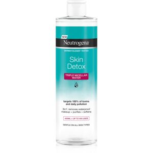 Neutrogena Skin Detox čisticí micelární voda na voděodolný makeup 400 ml