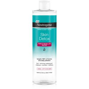 Neutrogena Skin Detox čisticí micelární voda na voděodolný make-up 400 ml