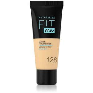 Maybelline Fit Me! Matte+Poreless matující make-up pro normální a mastnou pleť odstín 128 Warm Nude 30 ml