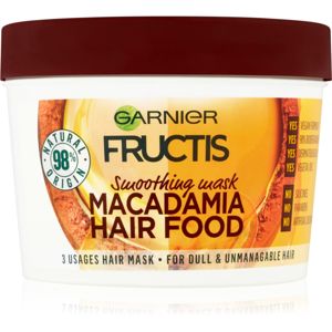 Garnier Fructis Macadamia Hair Food vyhlazující maska pro nepoddajné vlasy 390 ml