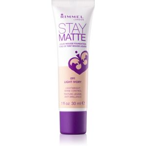Rimmel Stay Matte pěnový make-up odstín 091 Light Ivory 30 ml