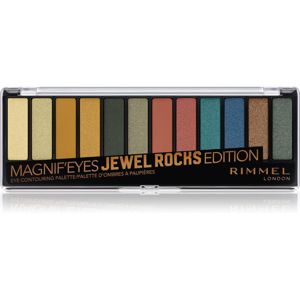 Rimmel Magnif’ Eyes paleta očních stínů odstín 009 Jewel Rocks Edition 14.16 g