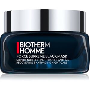 Biotherm Homme Force Supreme noční maska pro obnovu pleti černá pro muže 50 ml