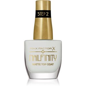 Max Factor Nailfinity Matte Top Coat gelový vrchní lak na nehty s matným efektem odstín 101 Velvet Curtain 12 ml