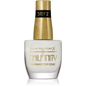 Max Factor Nailfinity Shimmer Top Coat gelový vrchní lak na nehty pro třpytivý lesk odstín 102 Starry Veil 12 ml