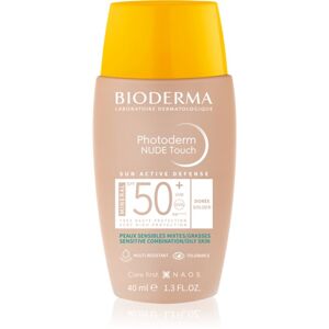 Bioderma Photoderm Nude Touch minerální opalovací fluid na obličej SPF 50+ odstín Golden 40 ml