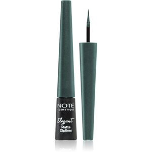 Note Cosmetique Elegant Matte Dipliner tekuté linky na oči s matným finišem 04 Ocean Green 2,5 ml
