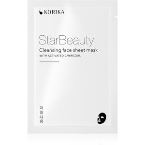 KORIKA StarBeauty čisticí plátýnková maska s aktivním uhlím 15 g