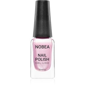 NOBEA Festive lak na nehty s gelovým efektem odstín Shiny Pink 10 ml