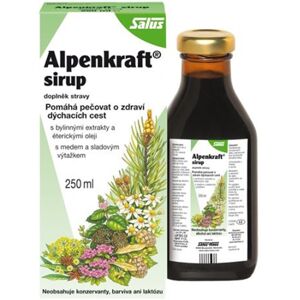 Salus Alpenkraft bylinný sirup doplněk stravy pro podporu zdraví dýchacích cest 250 ml