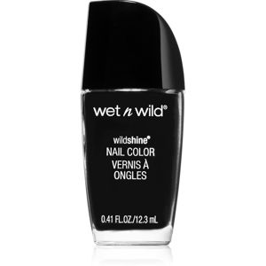 Wet n Wild Wild Shine vysoce krycí lak na nehty odstín Black Creme 12.3 ml