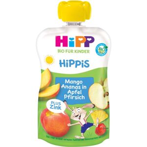 Hipp HiPPis BIO jablko - broskev - mango - ananas + zinek dětský příkrm 100 g