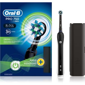 Oral B PRO 750 Cross Action elektrický zubní kartáček s pouzdrem