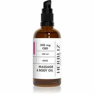 Herbliz CBD Massage Oil Rose tělový a masážní olej s CBD 100 g