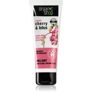 Organic Shop Cherry & Lotus posilující balzám na ruce a nehty 75 ml