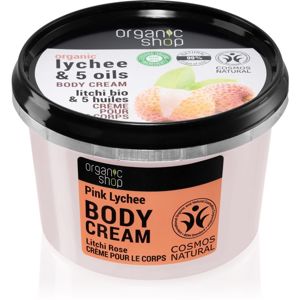 Organic Shop Lychee & 5 Oils pečující tělový krém 250 ml