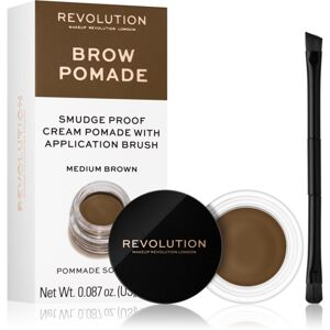 Makeup Revolution Brow Pomade pomáda na obočí odstín Medium Brown 2,5 g