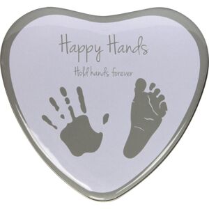 Happy Hands 2D Heart Silver/White sada na otisk miminka 3 x 15 x 16,5 cm 1 ks