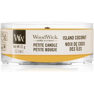 Woodwick Island Coconut votivní svíčka s dřevěným knotem 31 g