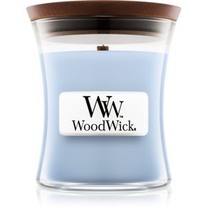 Woodwick Soft Chambray vonná svíčka s dřevěným knotem 85 g