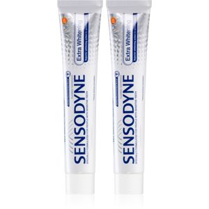 Sensodyne Extra Whitening bělicí zubní pasta s fluoridem pro citlivé zuby 2x75 ml