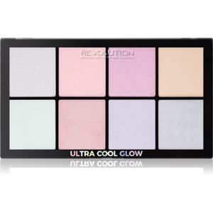 Makeup Revolution Ultra Cool Glow paleta rozjasňovačů 8 x 2,5 g