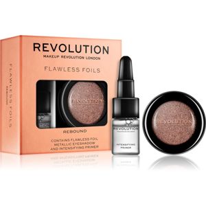 Makeup Revolution Flawless Foils metalické oční stíny s podkladovou bází odstín Rebound 2 g + 2 ml