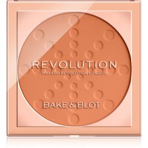 Makeup Revolution Bake & Blot fixační pudr odstín Peach 5,5 g