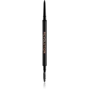 Makeup Revolution Precise Brow Pencil precizní tužka na obočí s kartáčkem odstín Dark Brown 0.05 g
