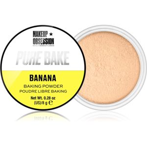 Makeup Obsession Pure Bake matující sypký pudr odstín Banana 8 g