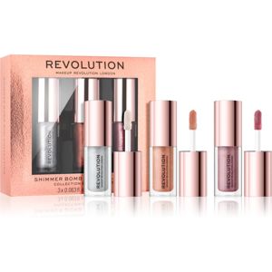 Makeup Revolution Shimmer Bomb sada lesků na rty