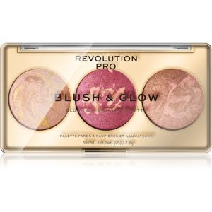Revolution PRO Blush & Glow paletka pro celou tvář odstín Cranberry Glow 8,4 g