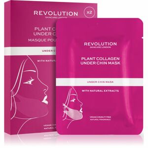 Revolution Skincare Plant Collagen Under Chin Mask zpevňující plátýnková maska na kontury obličeje 2 ks